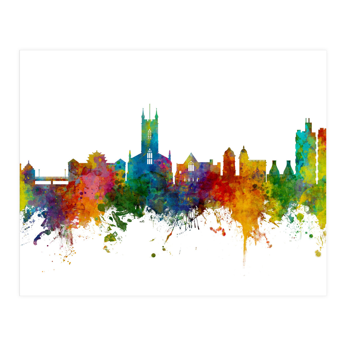 Stoke-on-Trent England Skyline (Print Only)