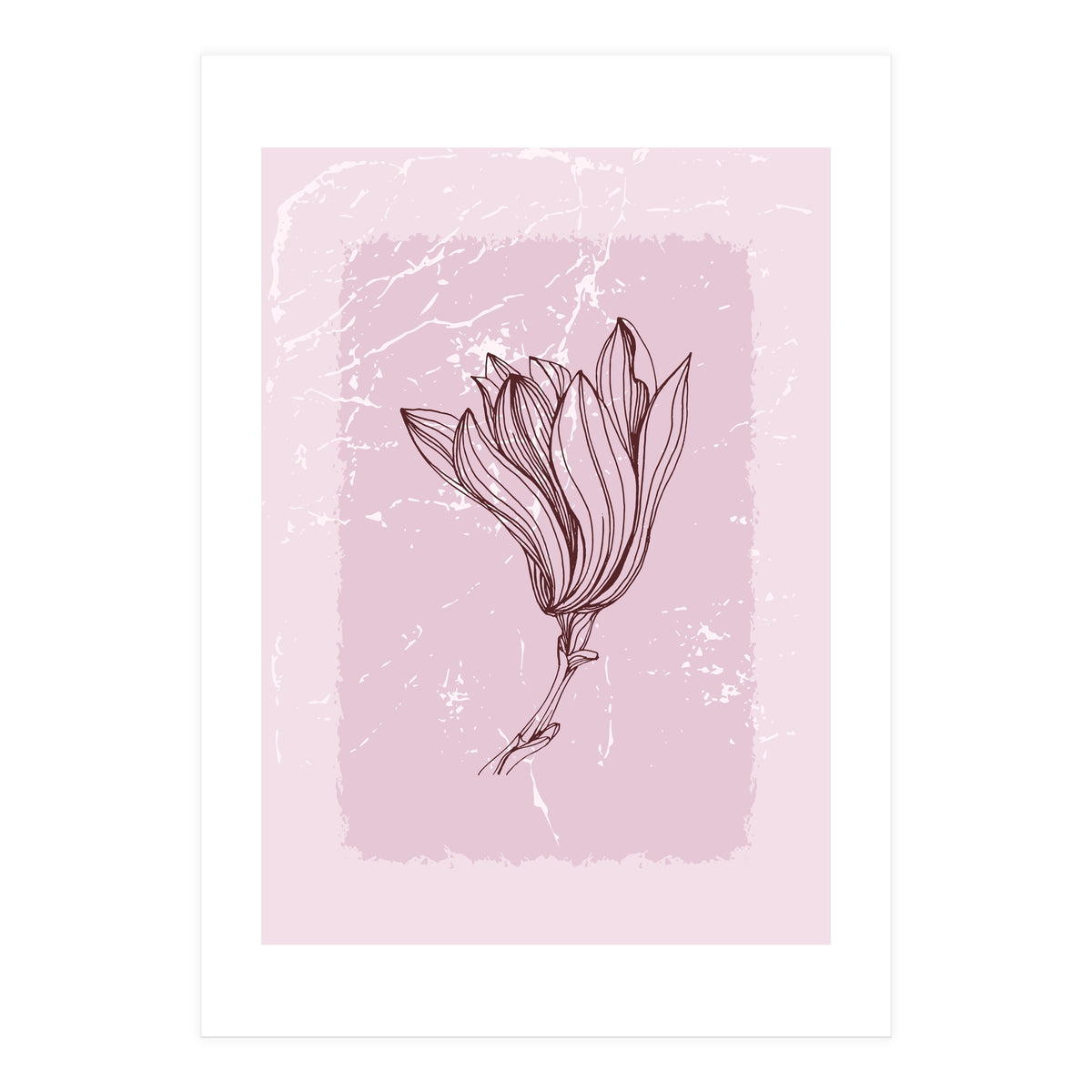 Magnolia Minimal Contemporary Botanical Floral (Print Only)
