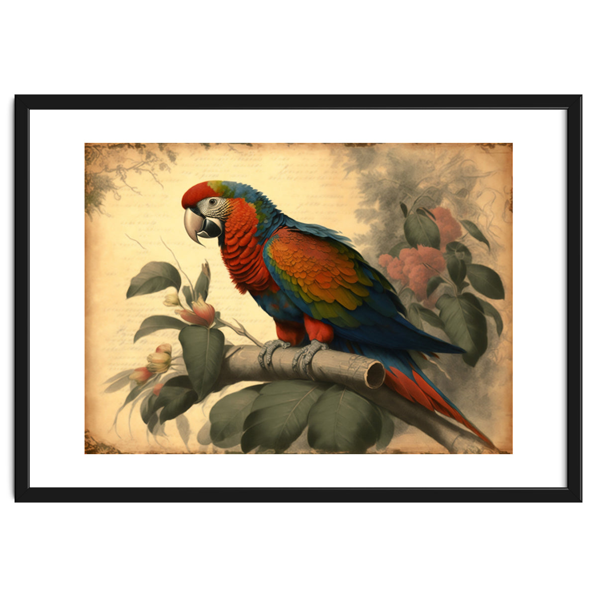 Parrot Vintage Painting