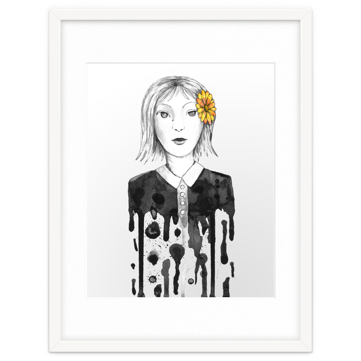 Flower dripping girl