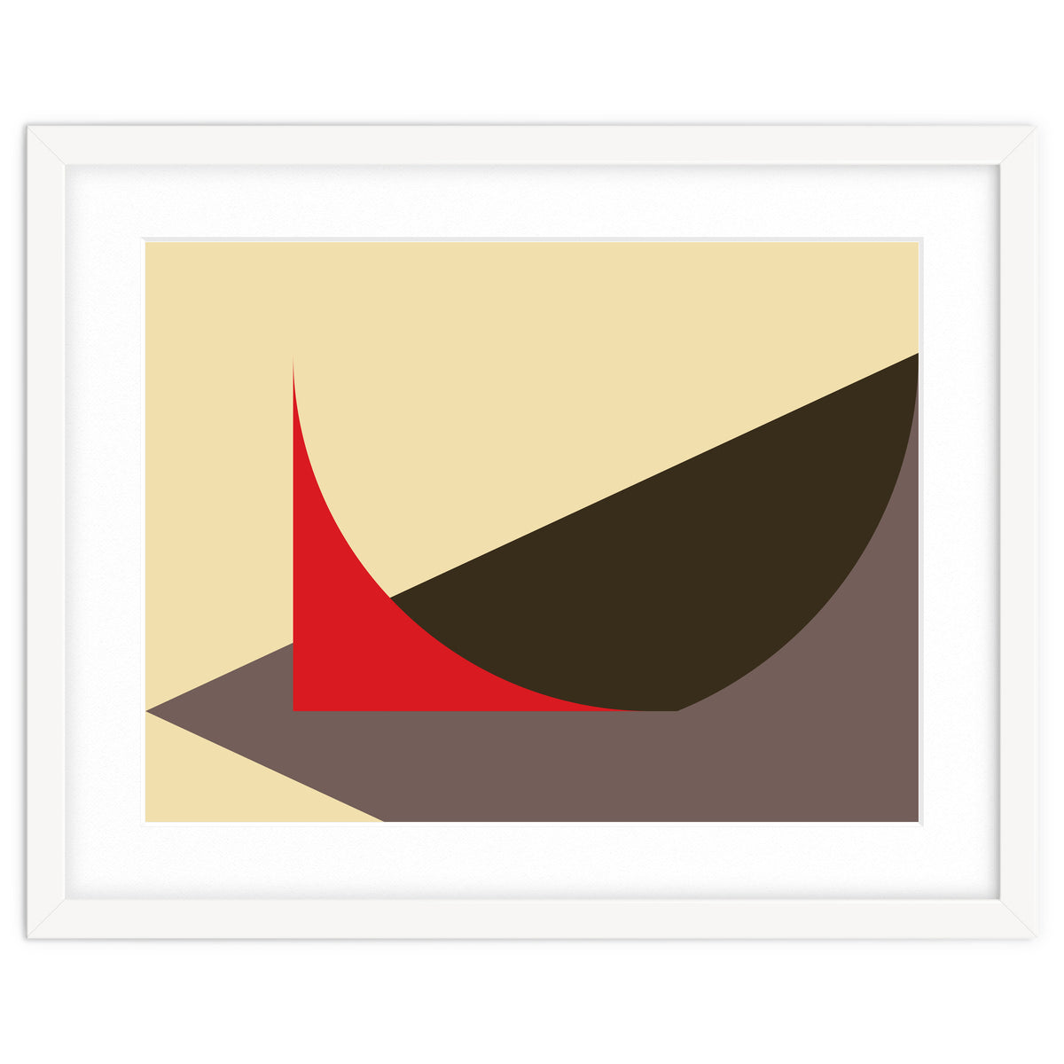 Geometric Shapes No. 6 - brown, beige & red