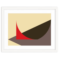Geometric Shapes No. 6 - brown, beige & red