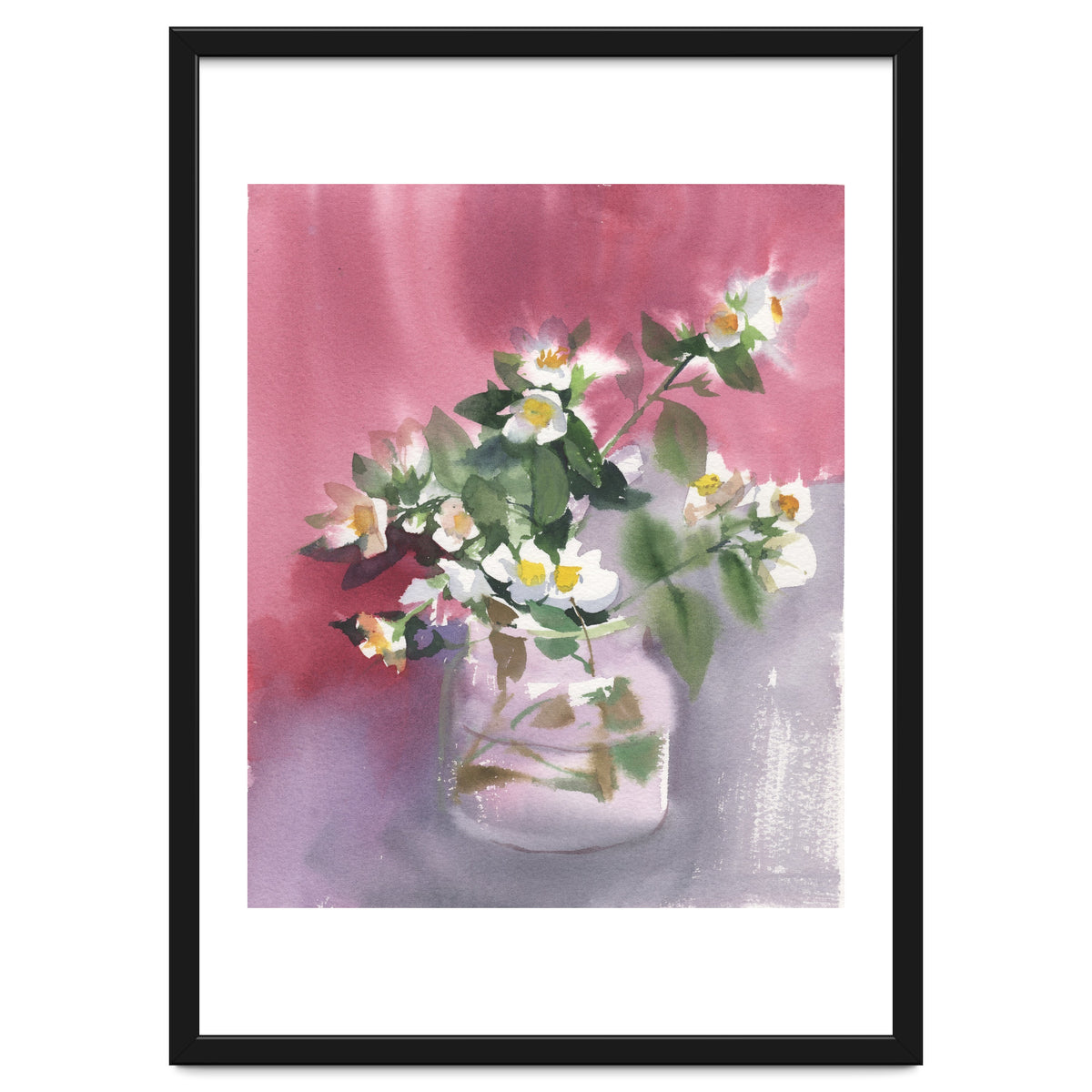 Flowers watercolor painting