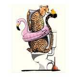 Cheetah on the Toilet, Funny Bathroom Humour (Print Only) thumbnail