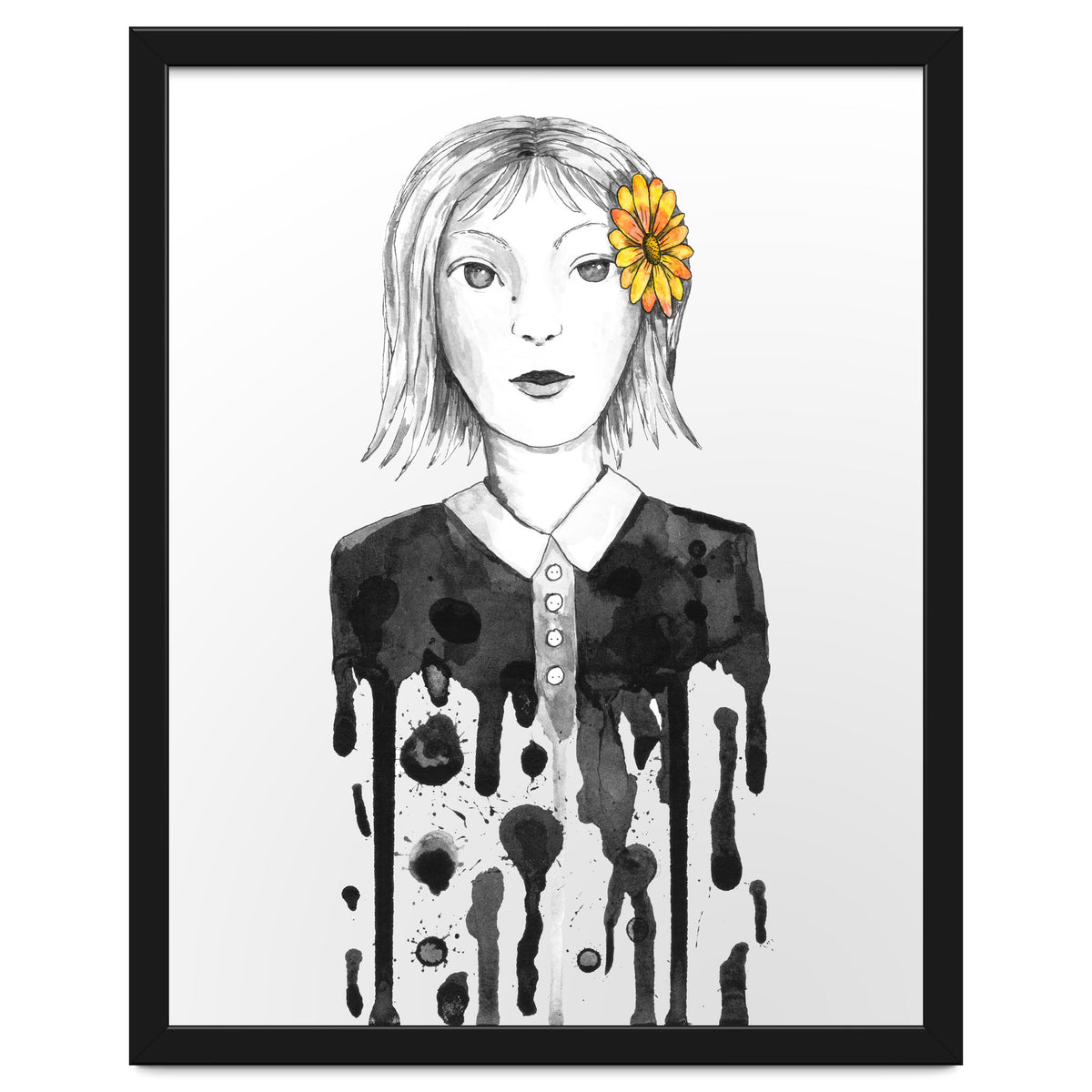 Flower dripping girl