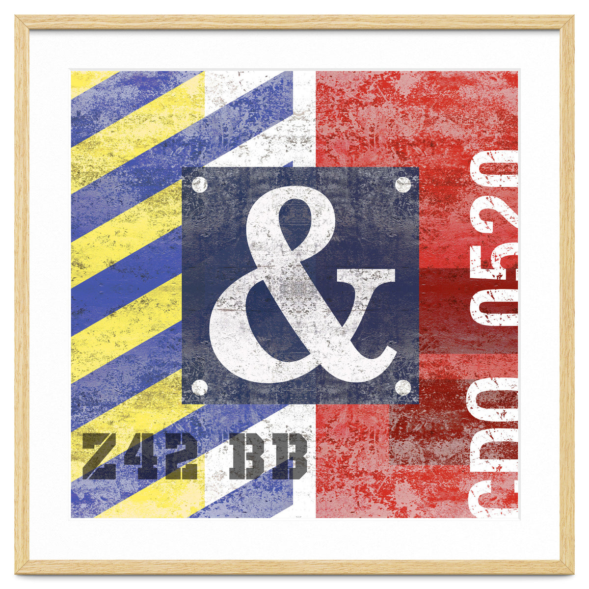 Blue Ampersand Industrial Abstract