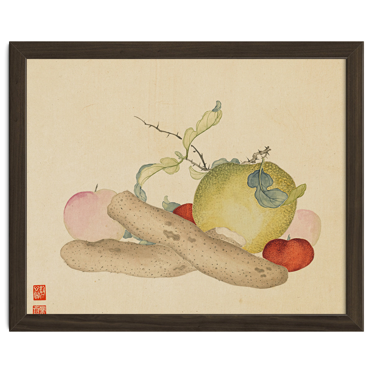 Wang Chengyu~flowers And Vegetables, Vegetables, Fruits, Yam, Apple, Pear