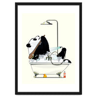 Giant Panda Bear in the Bath, funny bathroom humour
