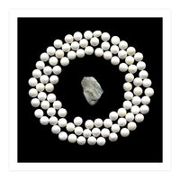 White pearls and stone (Print Only)