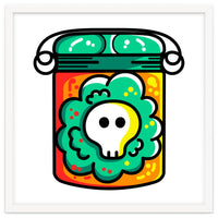 Kawaii Cute Skull In A Jar