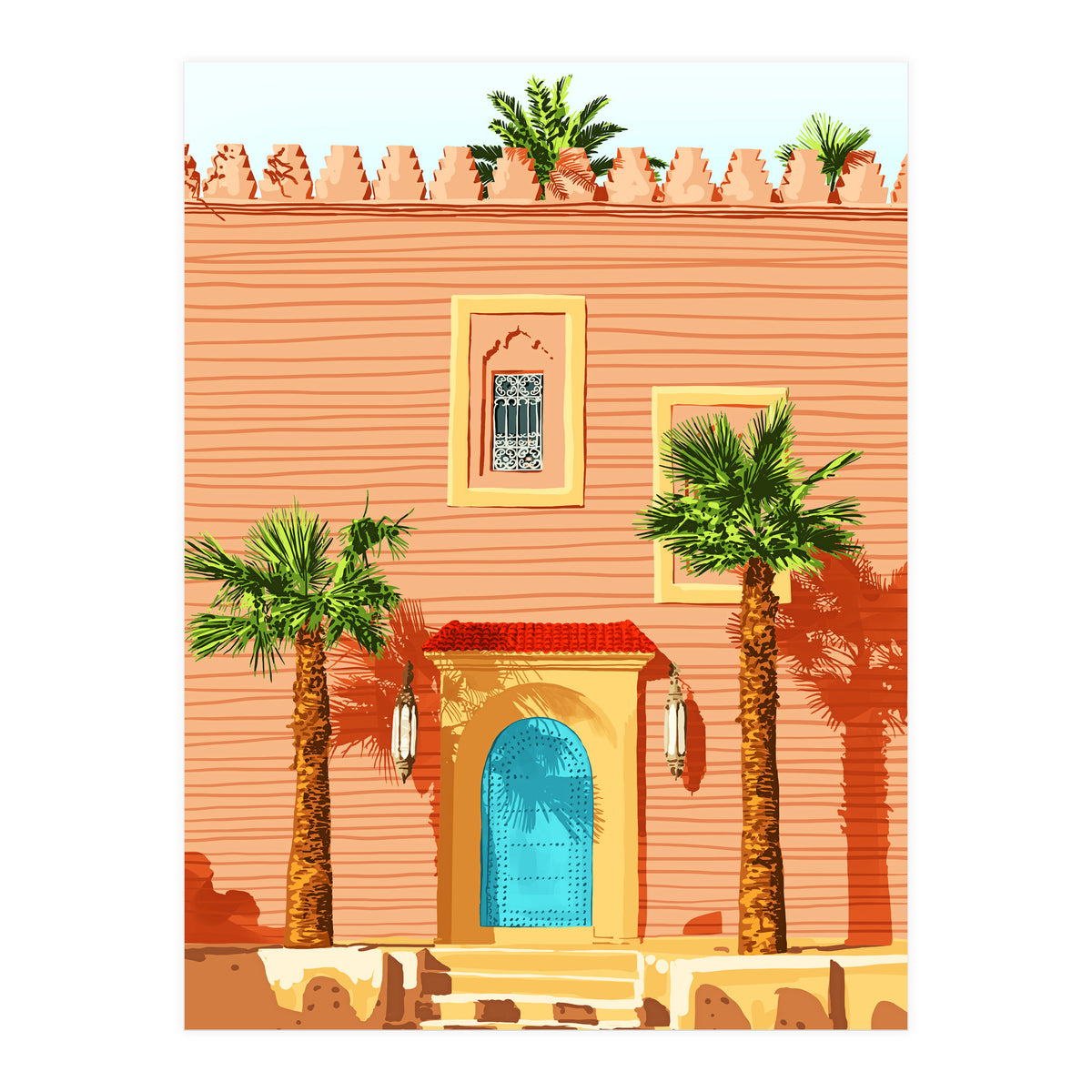 The Blue Door, Tropical Architecture Morocco (Print Only)