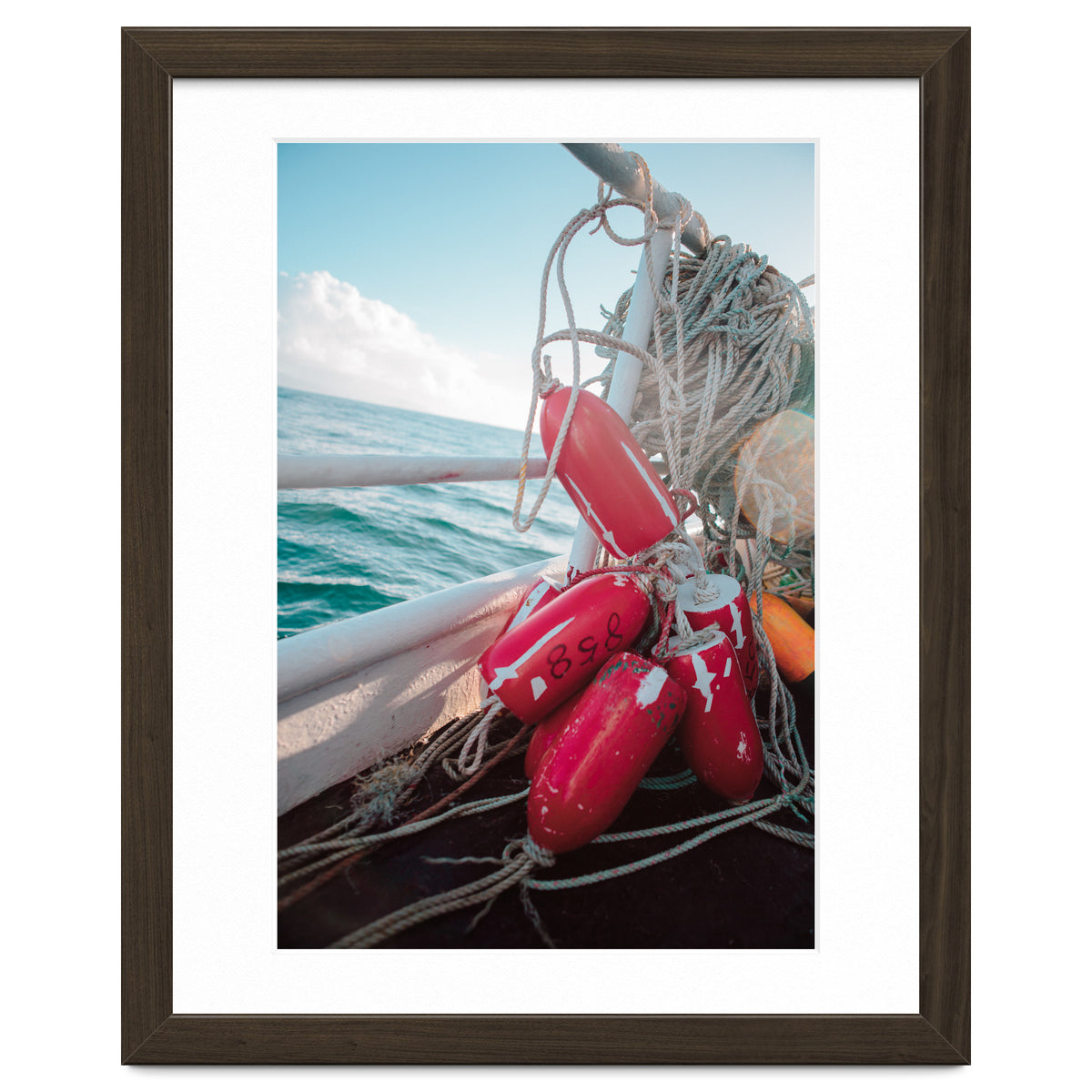 Buoys on a fishing boat