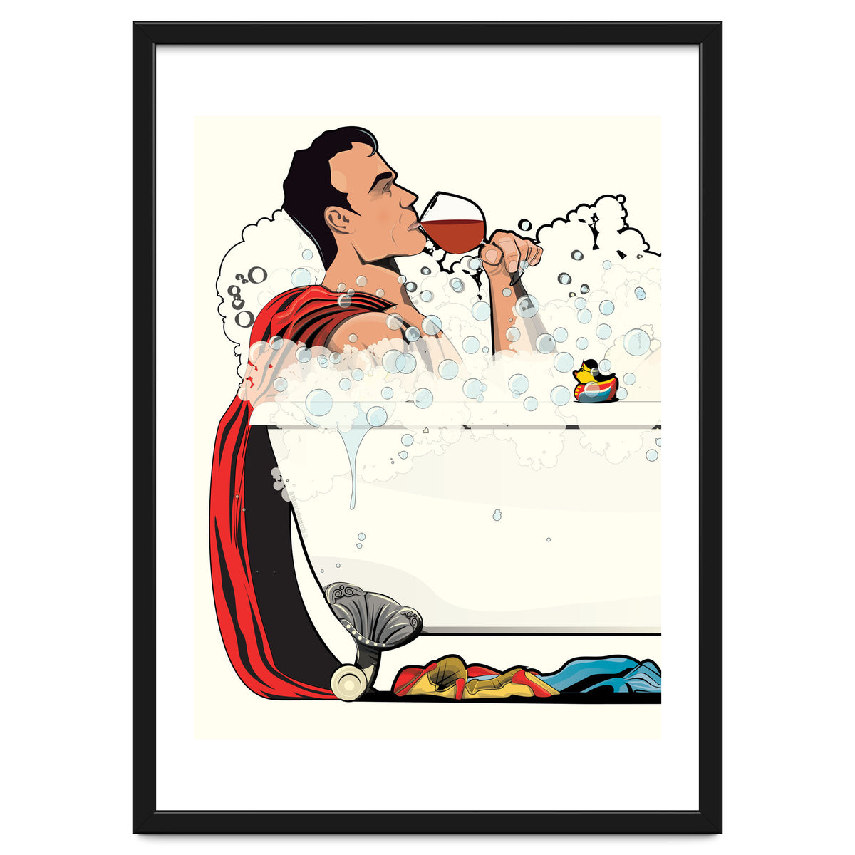 Superman in the Bath, funny Bathroom Humour