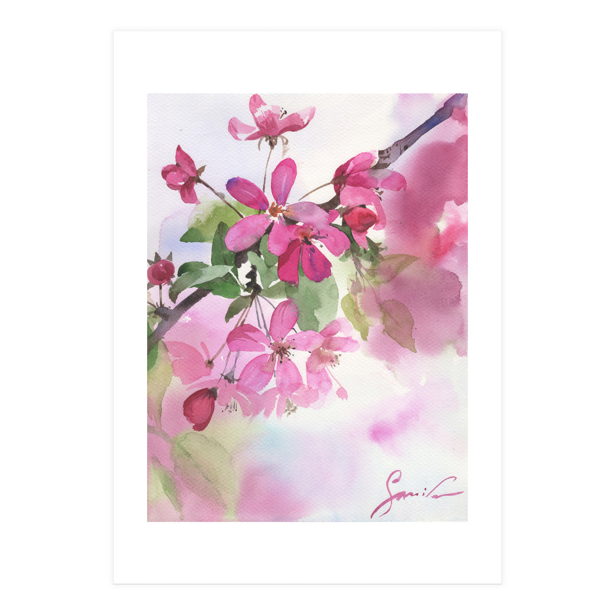 Pink flowers (Print Only)