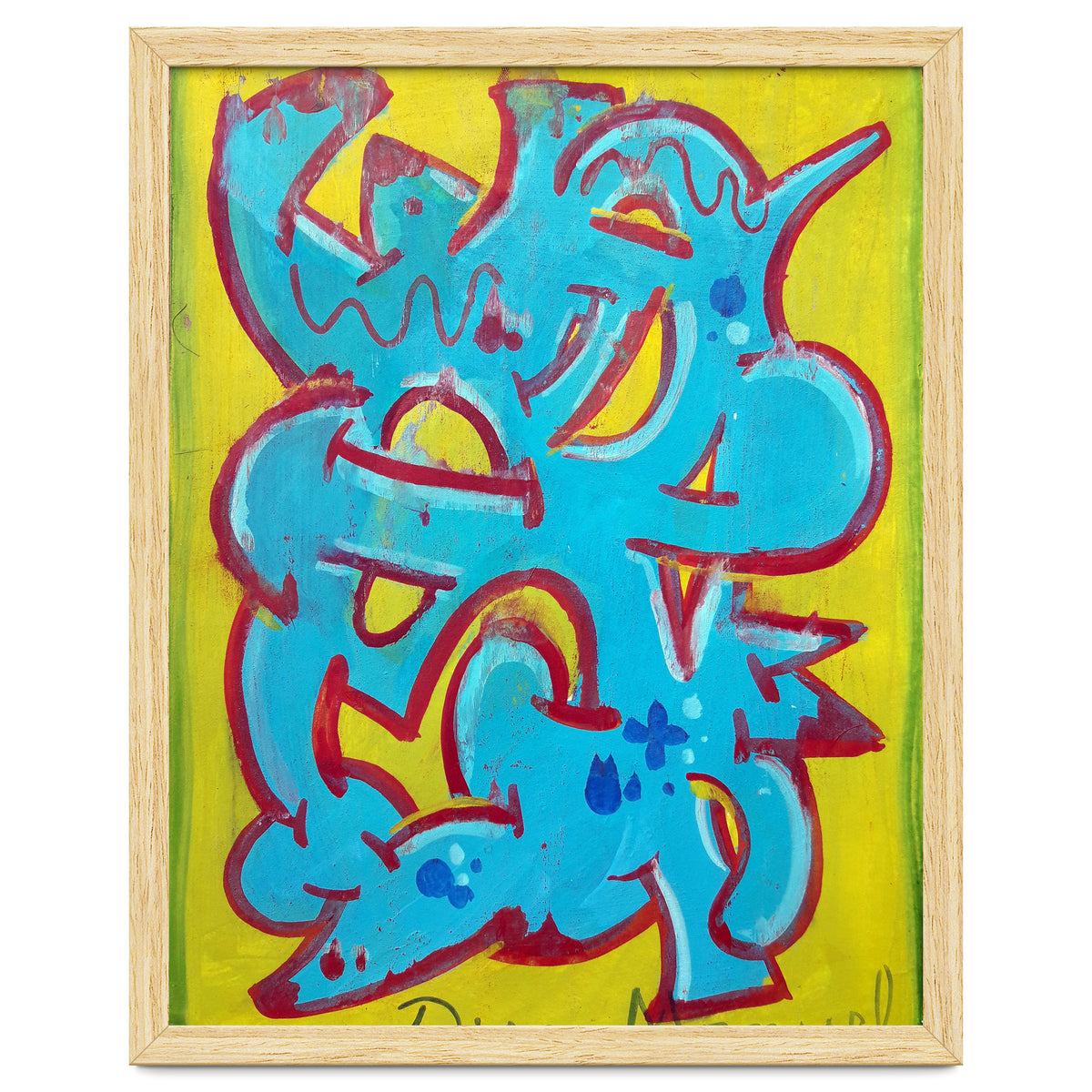 Forma Celeste Sobre Amarillo 3