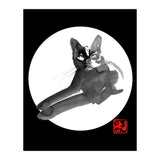Laying Cat in white (Print Only) thumbnail