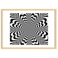 Abstract Spiral Black And White Optical Illusion