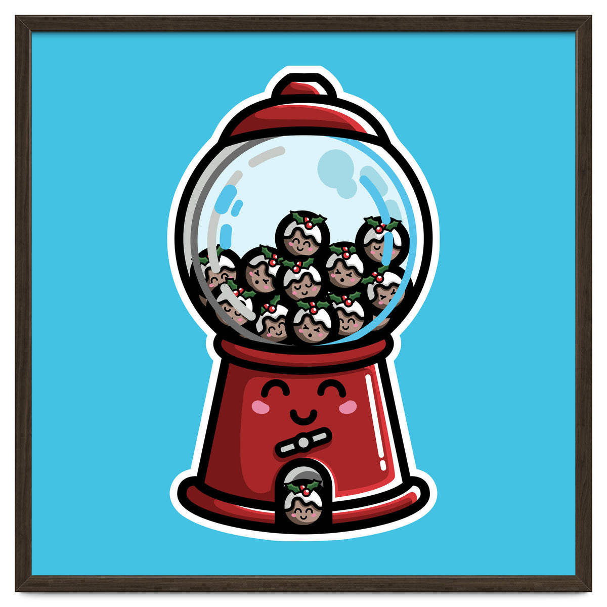 Kawaii Cute Christmas Pudding Gumball Machine