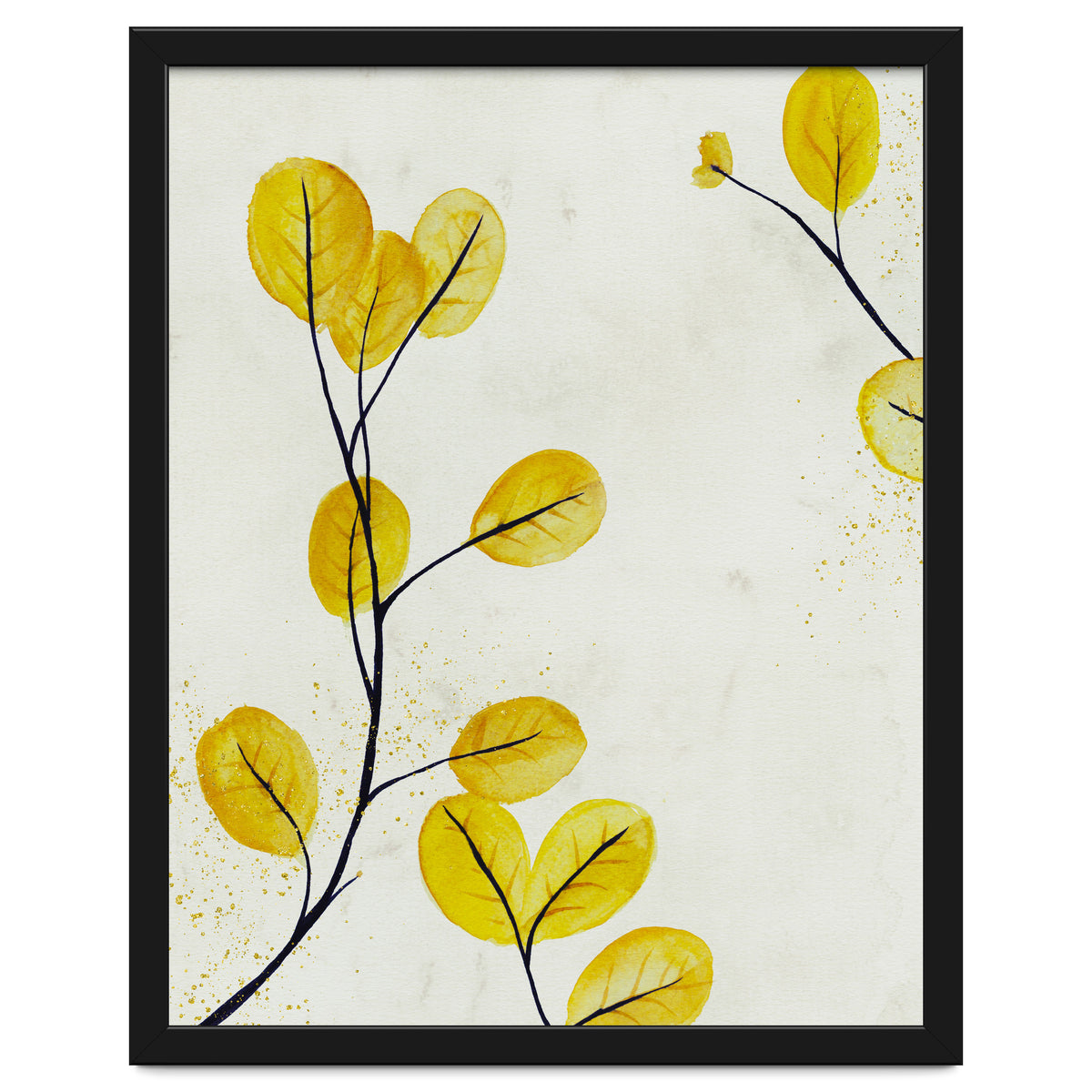 Golden birch leaves