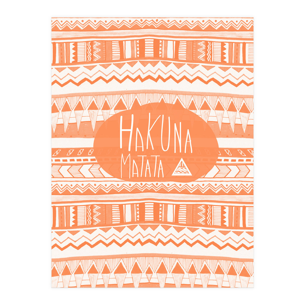 Hakuna Matata Orange Art Print  (Print Only)