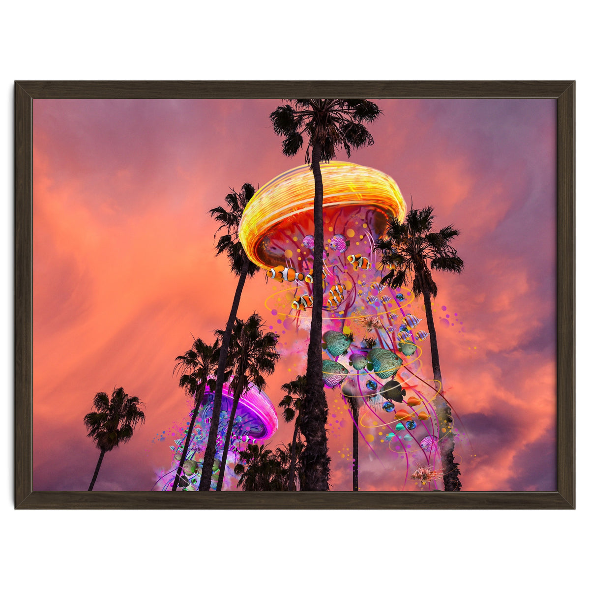 Electric Jellyfish in Palm Trees