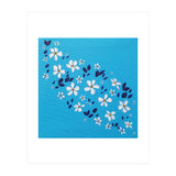 Flowers On Blue  (Print Only) thumbnail