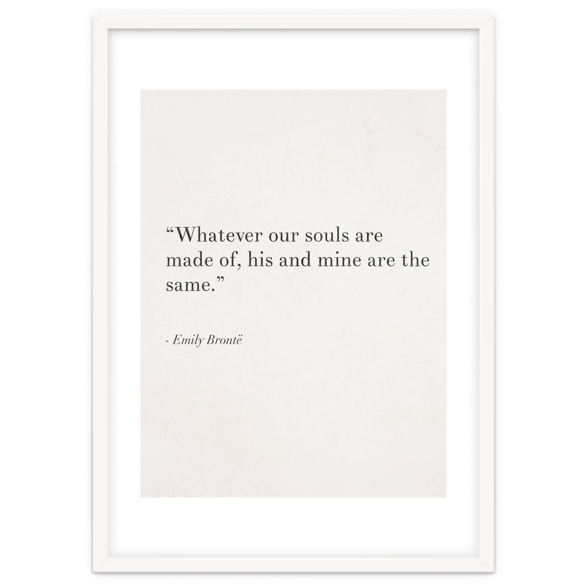 Whatever Our Souls Are Made Of By Bronte, White