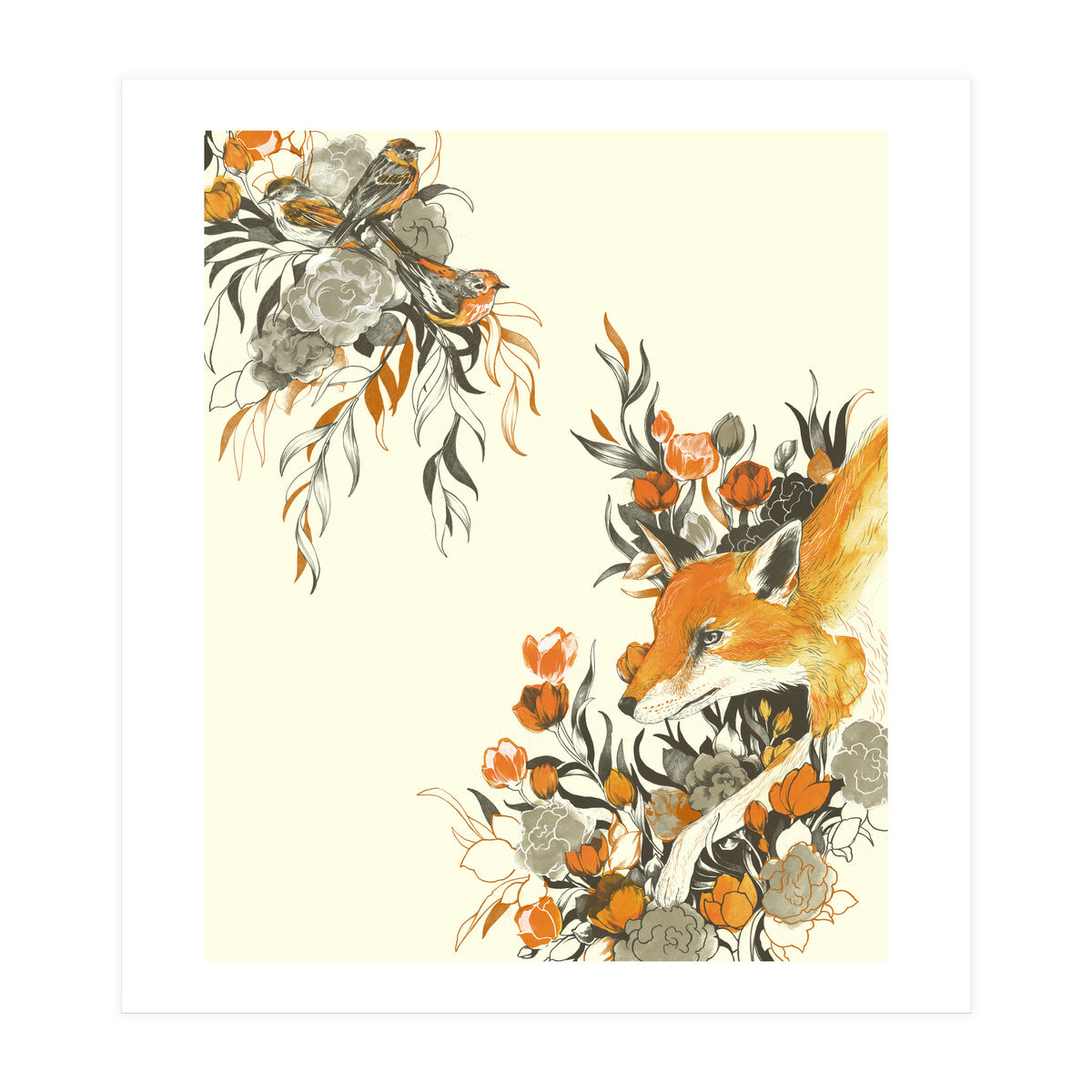 Fox In Foliage (Print Only)