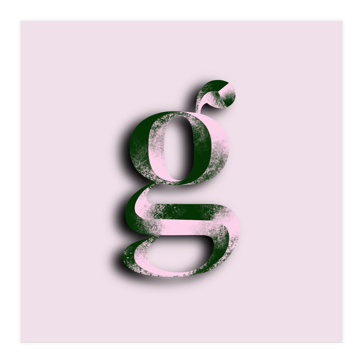Pink & Green G (Print Only)