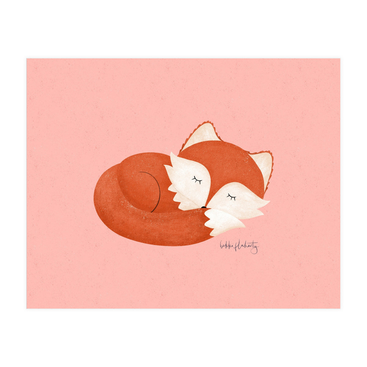 Sleepy Fox (Print Only)