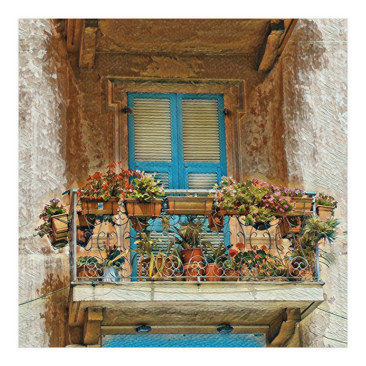 Flowered window in Venice (Print Only)