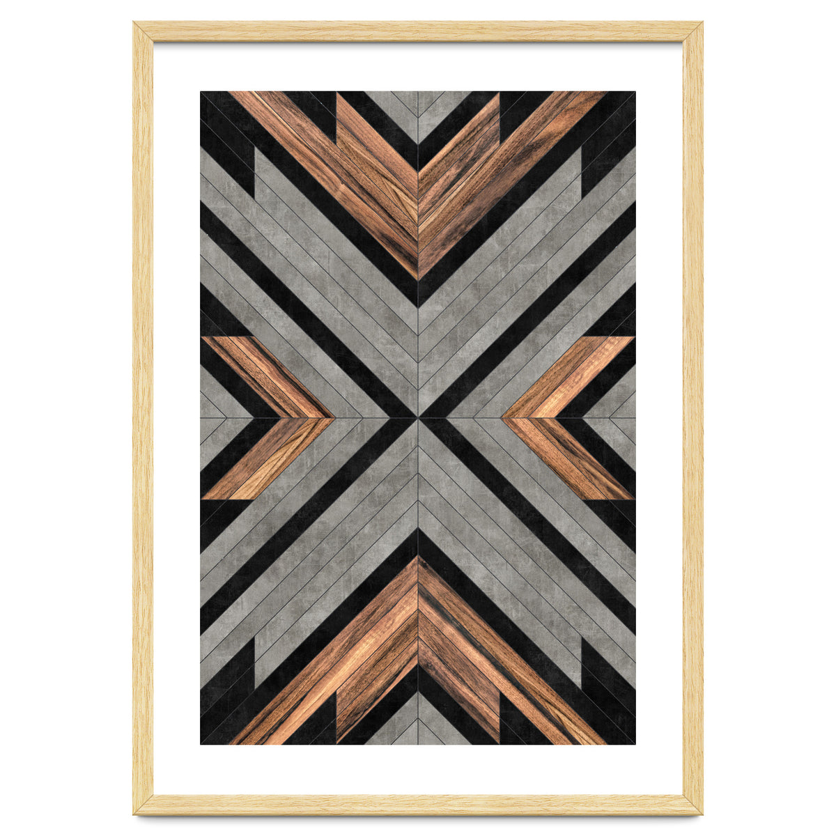 Urban Tribal Pattern No.2 - Concrete and Wood