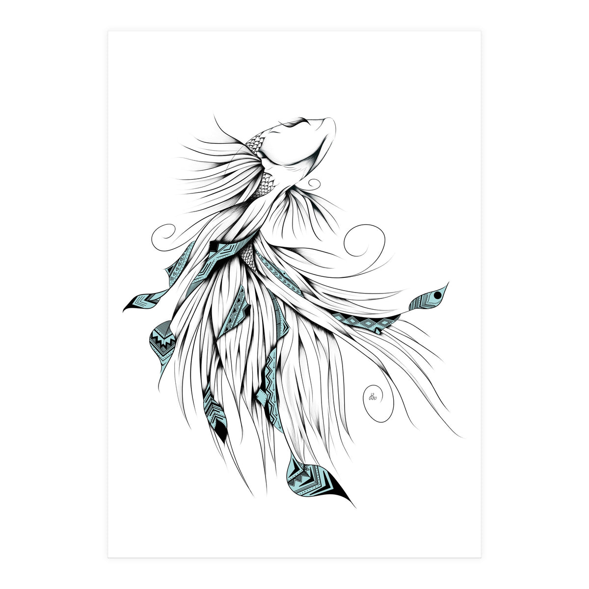Poetic Betta Fish (Print Only)