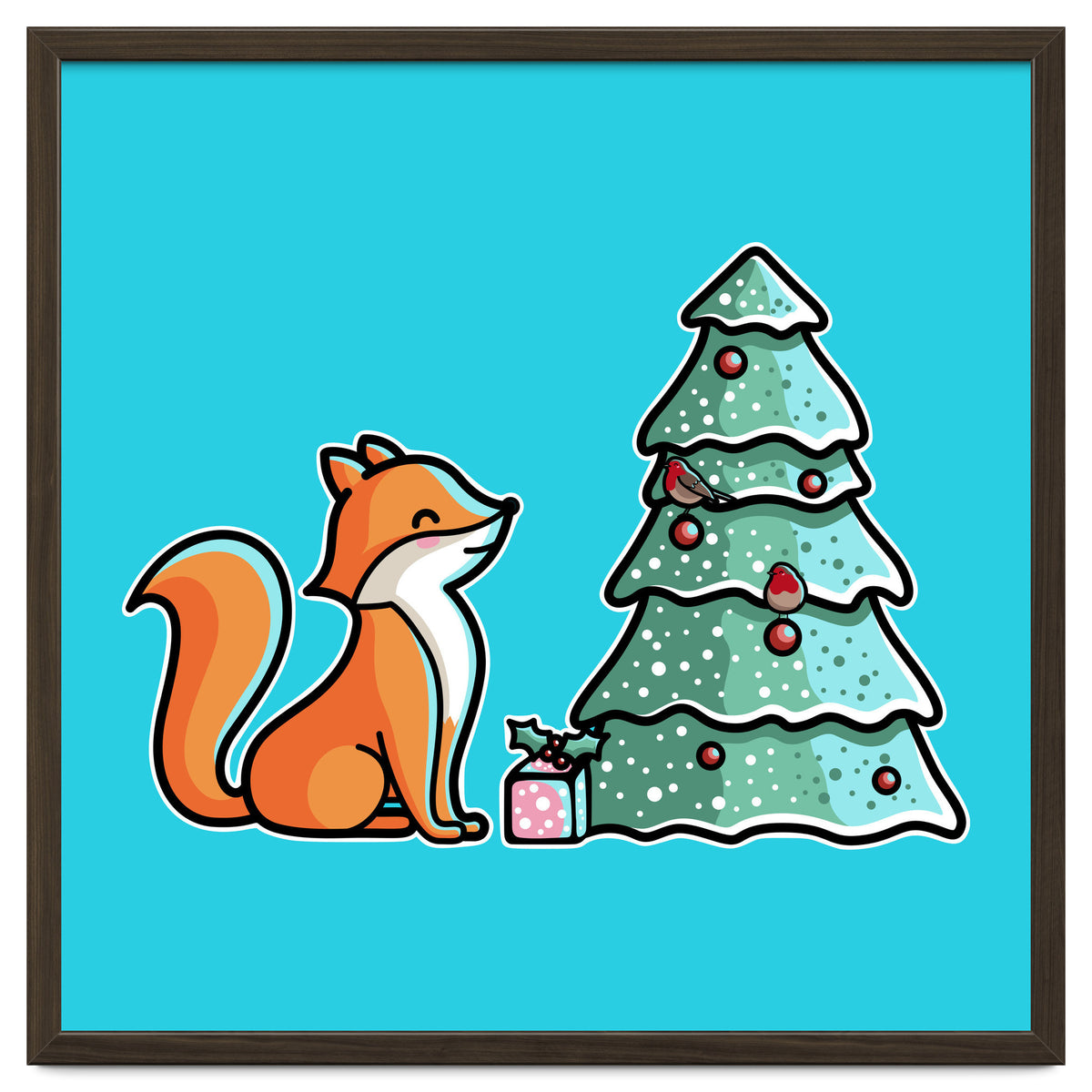 Cute Fox Christmas Tree