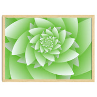 Abstract Green Floral Optical Illusions Art