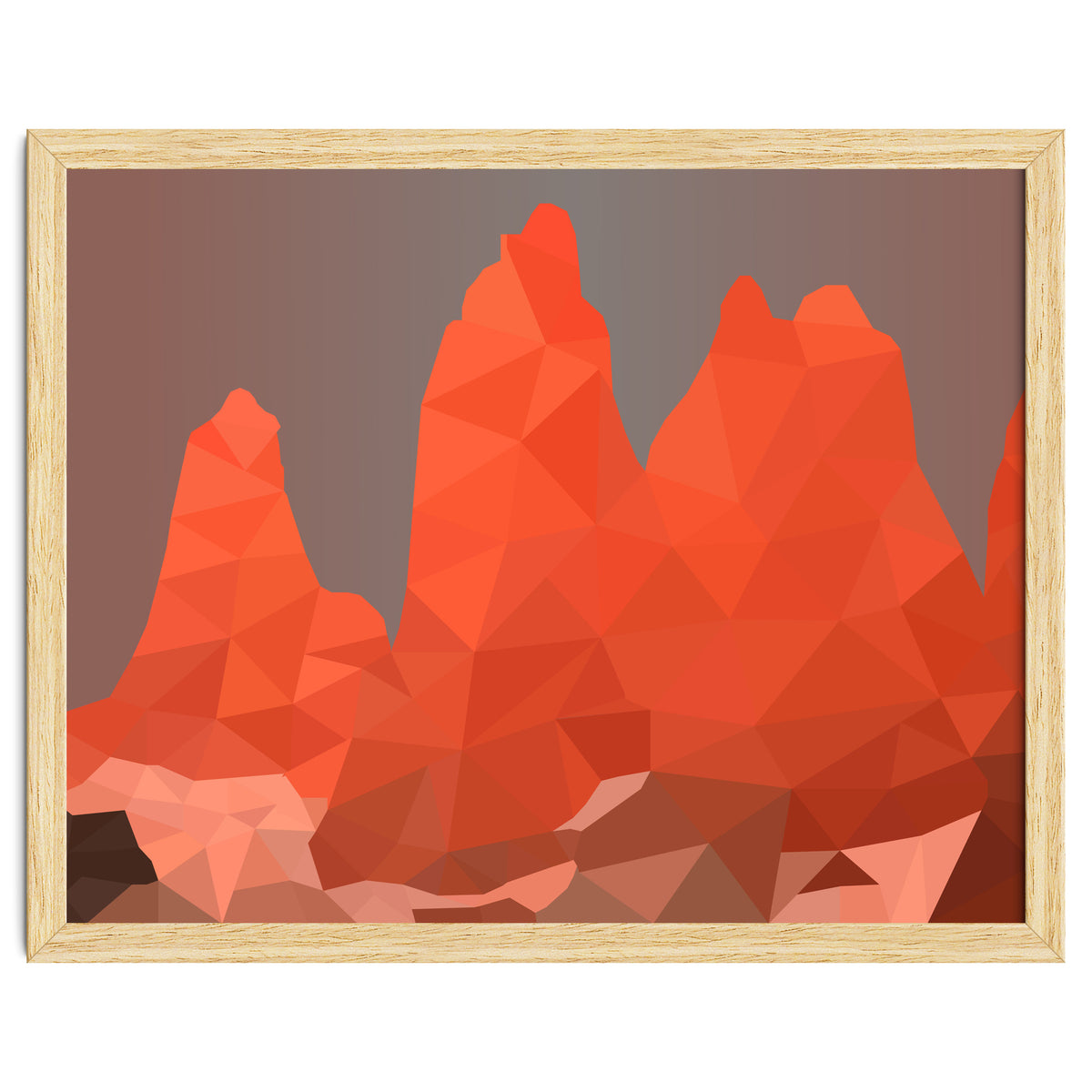 Torres Del Paine National Park Low Poly Art