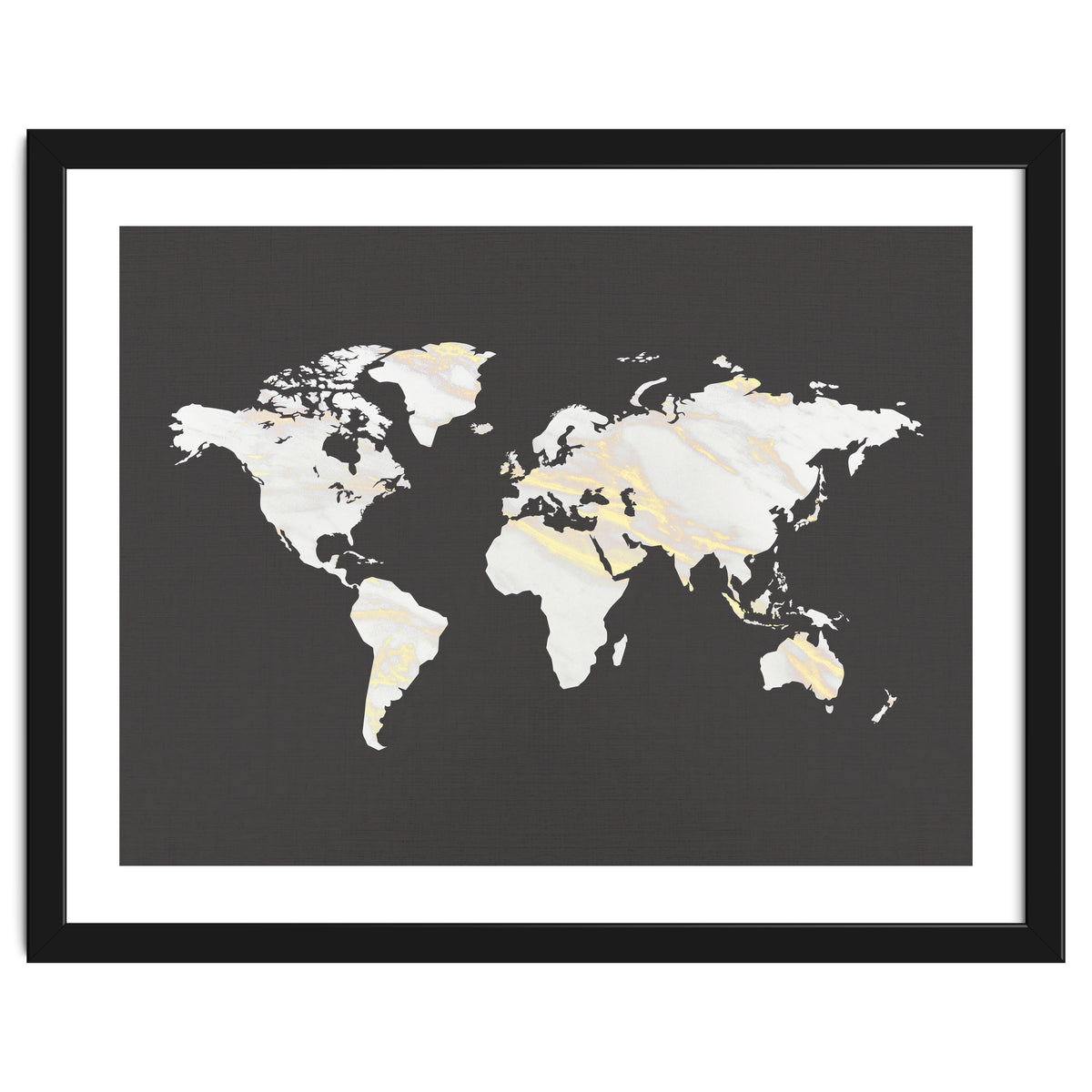 Marbel Gold World Map