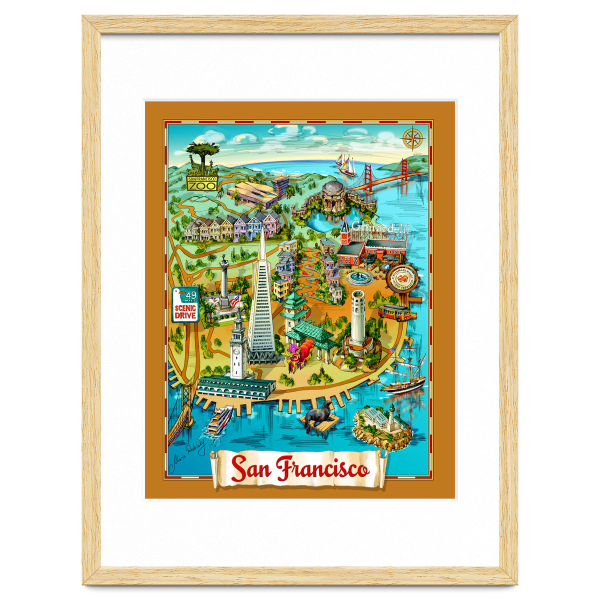 San Francisco Map Illustration