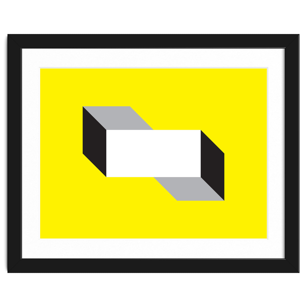 Geometric Shapes No. 50 - yellow, black & grey