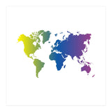 Multicolor World Map (Print Only) thumbnail
