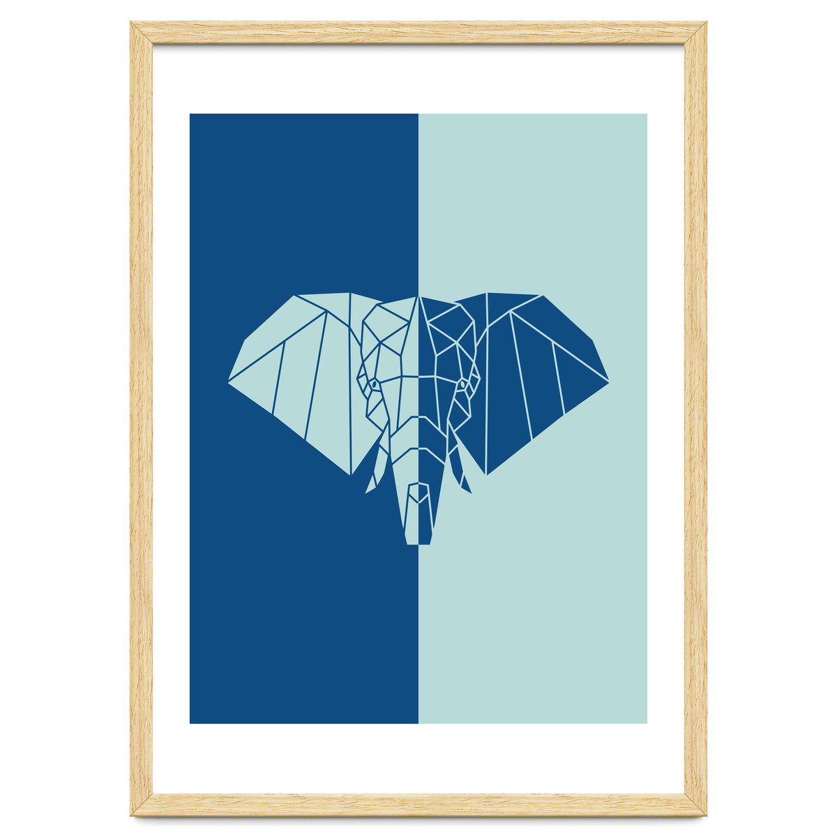 ELEPHANT IN BLUE ! POLYGON ART