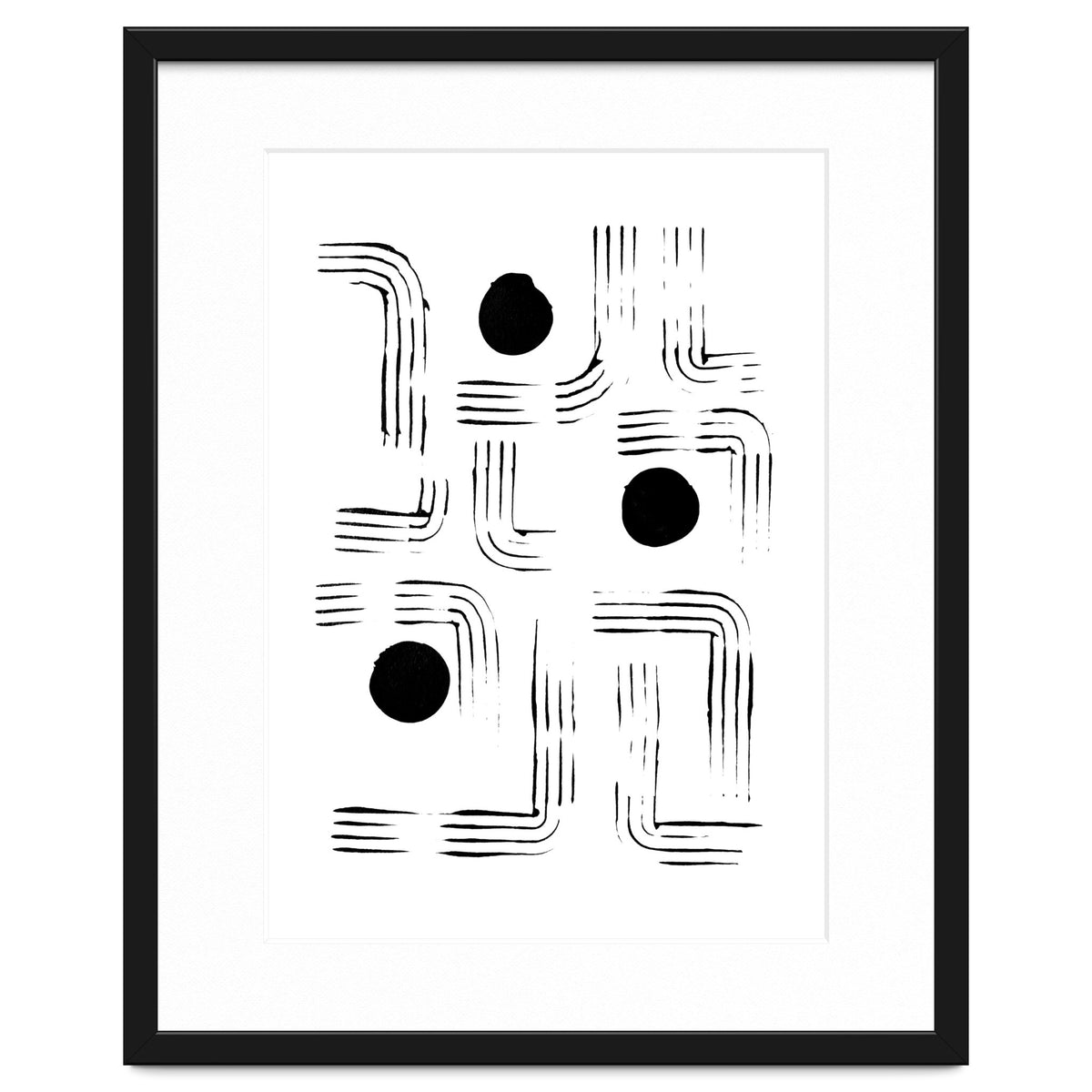 Mid-Century Modern Monochrome Print #1