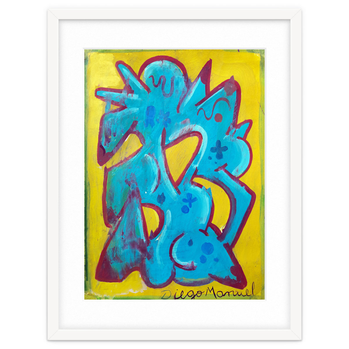 Forma Celeste Sobre Amarillo 4