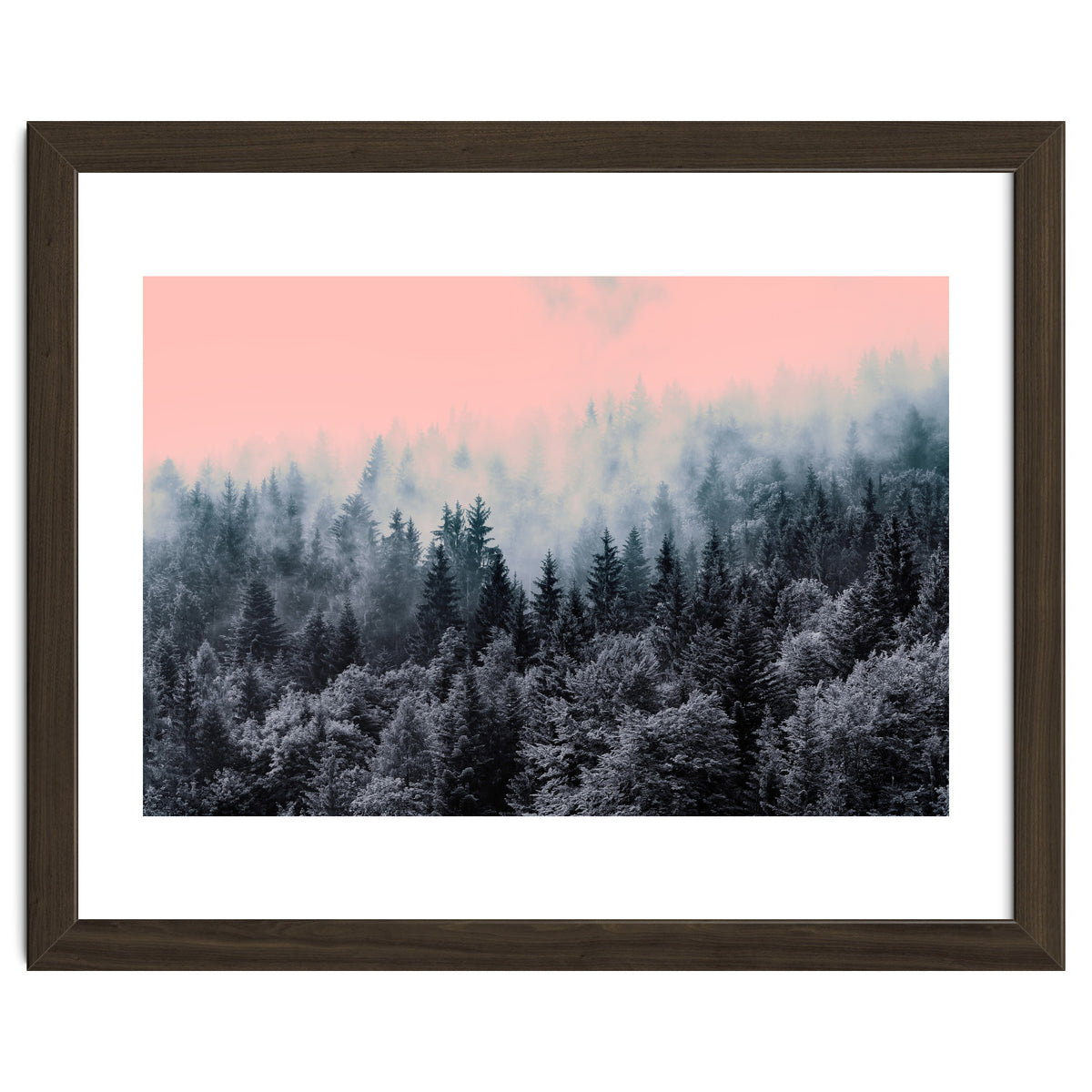 Forest in gray and pink