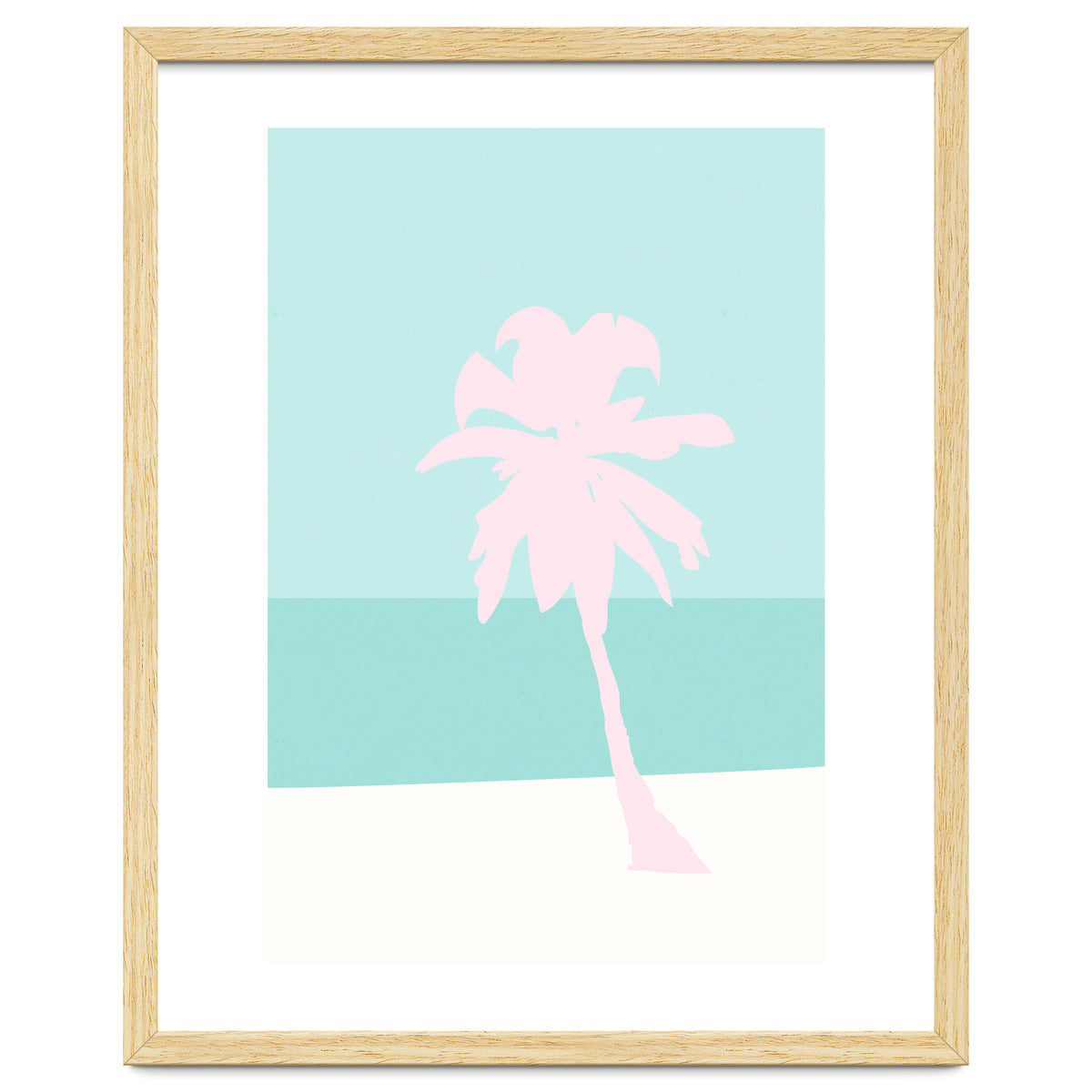 Minimal Palm Tree - Turquoise Coast