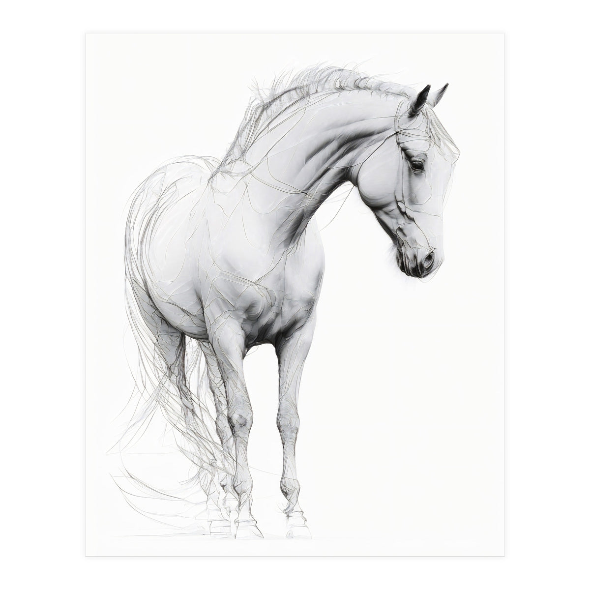 Horse Line Art (Print Only)