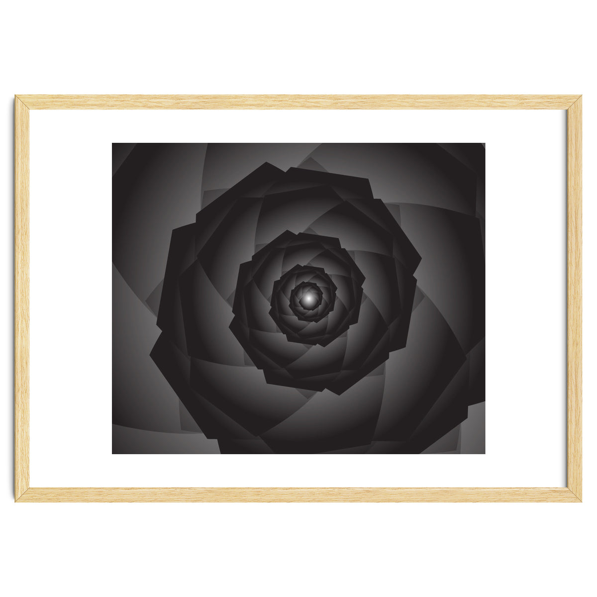 Mono Chrome Tech Spiral Pattern