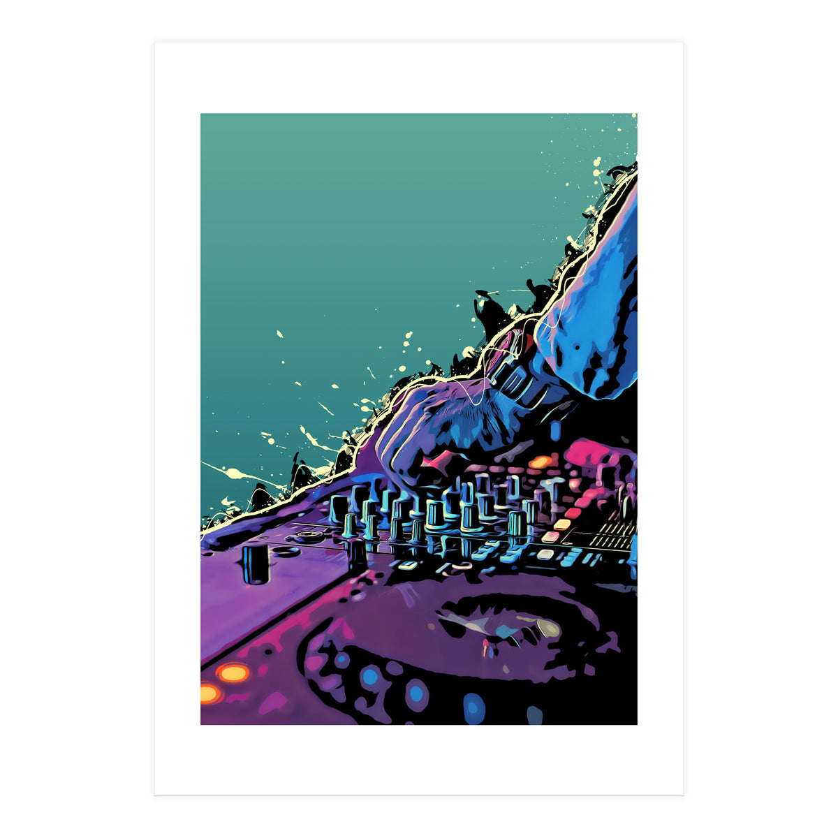 DJ music set #dj (Print Only)