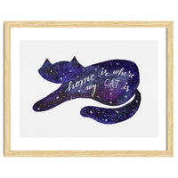 Watercolor galaxy cat