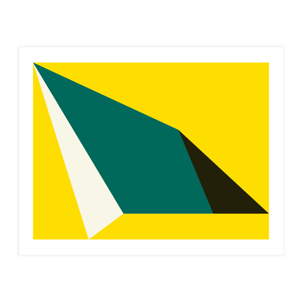 Geometric Shapes No. 74 - yellow, green & black (Print Only)